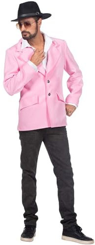 WILBERS & WILBERS Kostüm Jacke Dude rosa Puppe Prinz Verkleidung Sakko Herren pink Fasching Plastikpuppe (M)