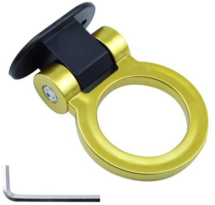 NURCIX Gancio di Traino per Auto,Compatibile con Alfa Romeo Giulia Stelvio Giulietta Mito GT, Gancio di Traino Anteriore per rimorchio Auto,5-Yellow