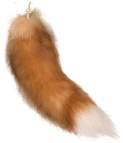 Queue de Fourrure, Porte-clés de Queue, Queue de Fourrure de 15 à 15,8 Pouces, Porte clés de Queue Moelleuse à la Mode, Queue de Loup, Queue de Therian à Clipser pour Jouet de Cosplay (Couleur 5)