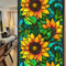 Milchglasfolie Sonnenblume Grün Gelb Fensterfolie Blickdicht Fenster Sichtschutzfolie Milchglasfolie Selbstklebend Fenster Milchglasfolie Fenster Sichtschutzfolie Fenster Folie für Fenster45x100/1 Pcs