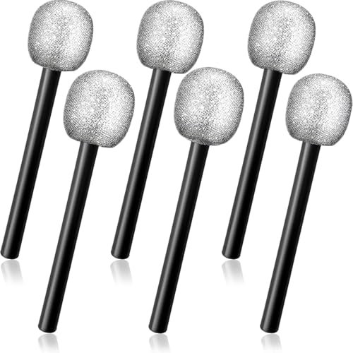 6 Piezas Micrófonos Falsos,Accesorios Fiesta,Microfono Karaoke para Niños,para Niños Canta Partido Musica,para Fiestas en Casa/Regalos