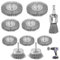 Wire Brushes for Drills Set - 10pcs Wire Brush Wheel Cup Brush Set Wire with 1/4-Inch Shank Brush Kit Cup Brush & Tube Brush Drill Wire Brush Attachment for Cleaning Rust Wood Removal, Removing Paint