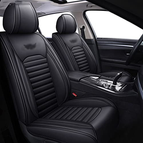 dzstnbhd Für Opel Für Corsa D Für Insignia Für Astra J Für Zafira B Leder Autoinnenteile Autositzbezug Sitzbezüge Schonbezüge(Schwarz)