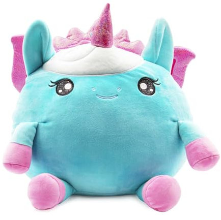 SQUISHPETS Big Galupy Rainbow Unicorn Lucy - Einhorn Plüschtier 30cm zum Kuscheln und Spielen