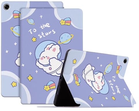 Generico DayQiQiPu Caso per Realme Pad (RMP2102/ RMP2103) 10,4 Pollici Custodia per Tablet Ultrasottile Motivo della Serie Cartoon Animal in Pelle PU Stand Flip Custodia Protettiva,02