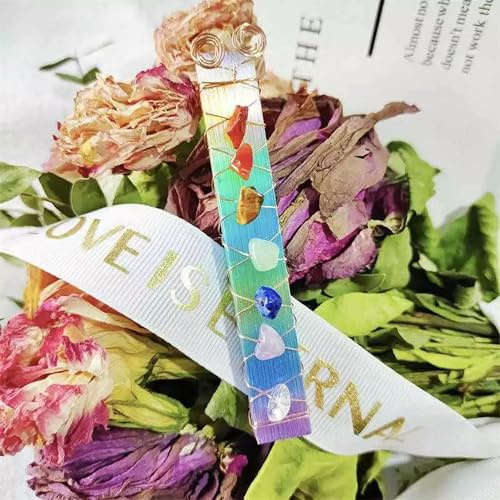 Colorful Electroplated Gypsum Selenite Wand Copper Wire Wrapped Crystal Stone