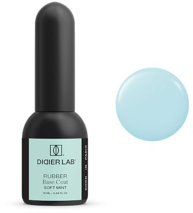 Didier Lab - Premium Rubber Base Gel Soft Mint 10ml - LED UV Nagellack Mintton - HEMA- und TPO-freie - Unterlack für Nägel - Nail Polish - Base Coat Gel Nagellack - 2in1 UV Lack für Maniküre