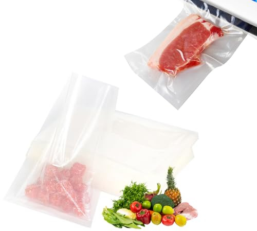 100 PCS 10x15cm Vacuum Food Sealer Bags, Thick Textured Vacuum Storage Bags for Sous Vide, Freezing & Meal Prep, BPA Free Heavy Duty Vacuum Seal Bags, Small Vacuum Pack Bags