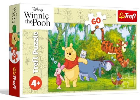 Trefl - Puzzle 60 Teile, Smaczny miodek, Kubuś Puchatek, 4+