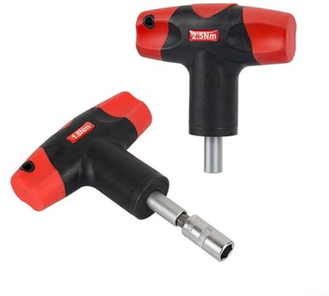 T-Type Torque Wrench for 3D Printer Nozzle, Fast Precise Tightening for Hinges & Furniture .8Nm/2.5Nm 9-28mm 1-Pack(A)
