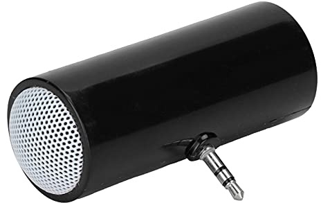 3.5mm Jack Stereo Mini Speaker Portable Wireless Plug in Speaker with Clear Sound for Mobile Phones Tablets Laptops MP3 MP4 ABS Material Compact Design (Black)