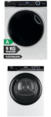 Haier I-PRO SERIE 7 Waschmaschine 9kg HW90-B14979 + I-PRO SERIE 3 Wärmepumpentrockner 9kg HD90-A2939 Set