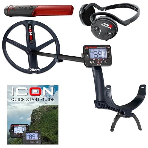 XP Metal Detectors ICON + WSA ST Stereo Headphones + Pinpointer MI-6 – Wireless Multi-Frequency Metal Detector, Waterproof, FMF 11 Coil, Ultra Lightweight, DEUS II Compatible (ICON-28FMFRCWSAST+MI-6)