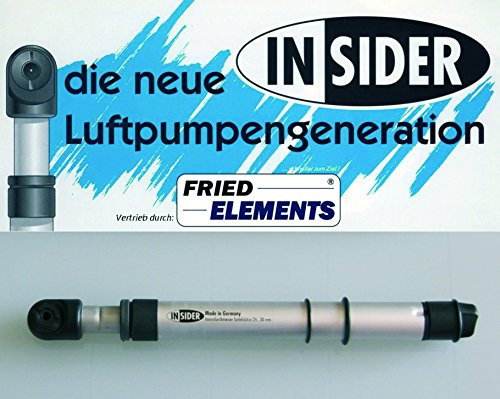 Fried Elements Insider-Alu-Luftpumpe - Die Fahrradpumpe die in der Sattelstütze steckt! Für Sattelstützen Innendurchmesser 24mm bis 30mm