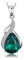 JewelryPalace Tropfenschliff 2.8ct Simulierter Smaragd Ketten Anhänger 45CM, Grün Schmuck Halskette Damen Silber 925 Collier Damen Edelstein Mädchen Zirkonia, Schmuck mit Stein für Frauen Valentinstag