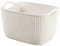 Curver Knit Effect Kitchen, Living room, Bathroom, Bedroom, Utility Large Rectangular Storage Baskets 19 Litres - White