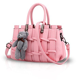 NICOLE&DORIS New Girl/Femme Douce Mode Sac à Main Messenger Bag Crossbody Purse épaule Tote Rose Clair