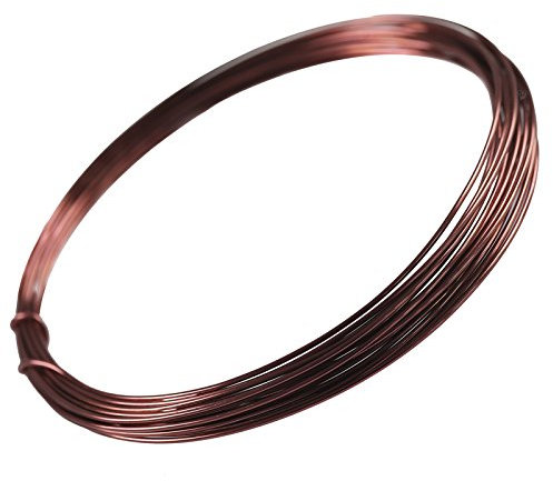 5m Aludraht Aluminiumdraht 1mm Dekodraht Schmuckdraht Bindedraht Farbwahl, Farbe:braun