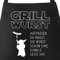 MoonWorks Grill-Schürze für Männer mit Spruch Grill Wurst Aufpassen du musst, die Wurst schon eine dunkle Seite hat Küchenschürze schwarz unisize