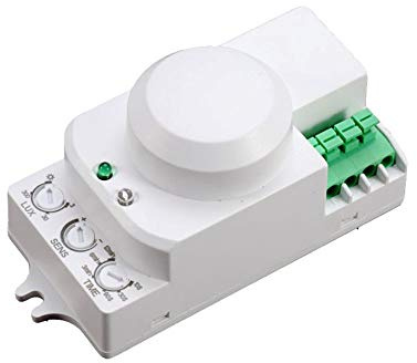 V-TAC VT-8077 Mikrowellensensor 360° weiß mit manueller Steuerfunktion für LED-Lampen - SKU 1446
