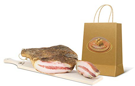 Moretti® Gewürzte Schweinebacke | 800g / 900g Vakuumverpackt | Typische kalabrische Salami | Handwerklich getrocknet | Gourmet-Busch | Hergestellt in Kalabrien
