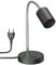 ledscom.de Tischlampe WAIKA, Schwanenhals, Schalter, schwarz, 1x GU10 max. 60W