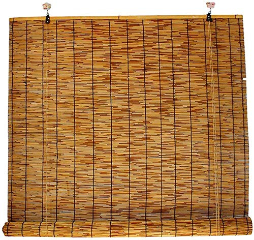 Bambusrollo,Lichtfilterung Natürliche Bambusrollo,Terrassenpavillon, Bambus-Rollo Für Teestube, Büro, Verdunkelungs-Retro-Rollos,80x180cm/32x71in