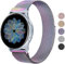 Wanme Correa Compatible con Samsung Galaxy Watch Active/Active 2 40mm 44mm, 20mm Metal Pulsera de Repuesto de Acero Inoxidable para Galaxy Watch 3 41mm / Gear S2 Classic/Gear Sport (Vistoso)