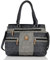 irisaa Handtasche Damen Shopper Mittelgroß Schultertasche Multifunktionale Henkeltasche Umhängetasche mit Abnehmbarem Schulterriemen und vielen Fächern, Damen Tasche:Schwarz Anthrazit