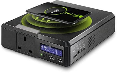 ALLPOWERS Portable Power Station 200W/154Wh/41600mAh Solar Generator AC Power Bank with Wireless Charger, 1x AC Outlets, 3x USB Ports for Outdoors Camping Travel Fishing Emergency Power Supply Backup