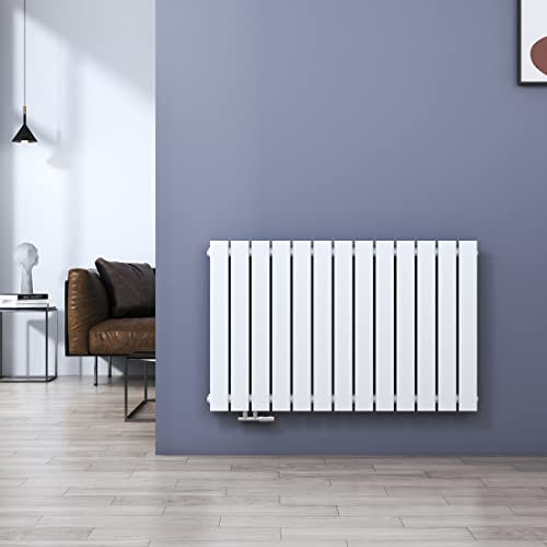 Meykoers Design-Heizkörper Weiß Horizontaler 630x1000mm Flach Heizung Seitenanschluss Einwandig