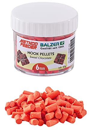 Balzer Method Feeder PELLETS 6mm Sweet Chocolate 60g Feeder Angeln Hook PELLETS