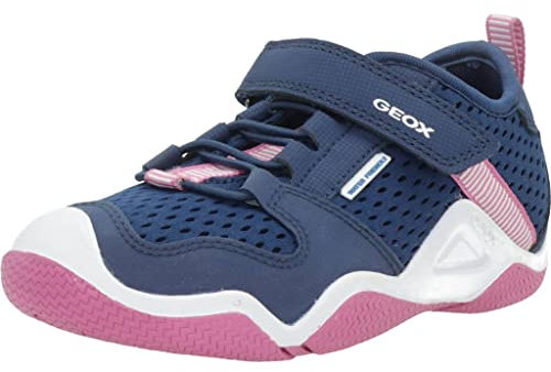 Geox Damen J Wader Girl Moccasin, Navy/Fuchsia, 38 EU