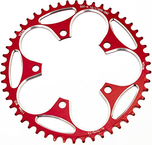 YBEKI 110 BCD Narrow Wide Fahrrad Kettenblatt 36-58T | 7075-T6 Flugzeugaluminium | 5-Achsen CNC (±0.01mm) | Anti-Kettfall-Design | HV800 Hartanodisierung | Für 8-12 Gang Rennrad