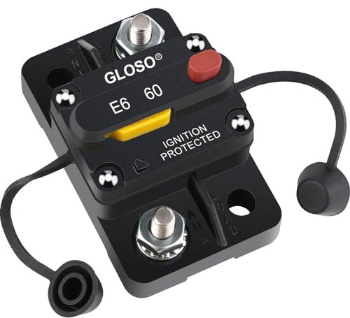Gloso Disjoncteur Réinitialisation manuelle étanche Interrupteurs bateau voiture 60 AMP E69