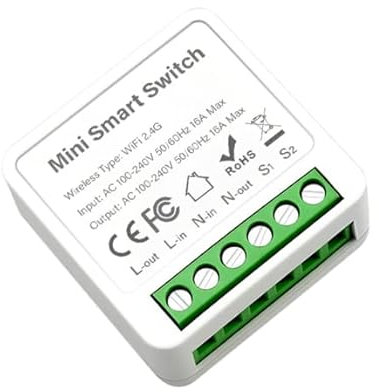 DAZZLEEX Mini Interruptor Inteligente WiFi para Tuya Smart Switch WiFi Smart Pass-Through Caja Oculta Paso a través