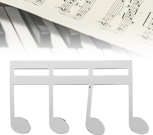 MuzcYM Metal Music Book Clip Musical Note Shaped Metal Sheet Music Clip Page Holder for Outdoor Playing, Note Paper, Books Piano, Guitar, Violin, Keyboard