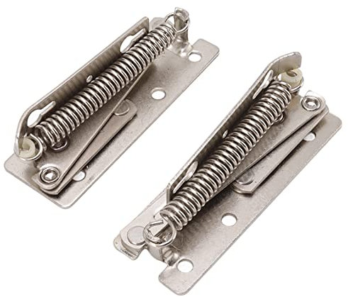 BuyWeek Federscharnier, 2 Sätze 90 Grad Schrankscharniere aus Edelstahl, Stanzfreies Federscharnier für Fenstertürschränke