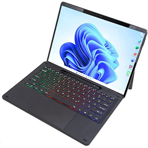 HEUCYL Teclado Retroiluminado para Microsoft Surface Pro 8/Surface Pro X 13 con Panel Táctil Teclado Español Ñ Delgado Inalámbrico Bluetooth con Portalápices