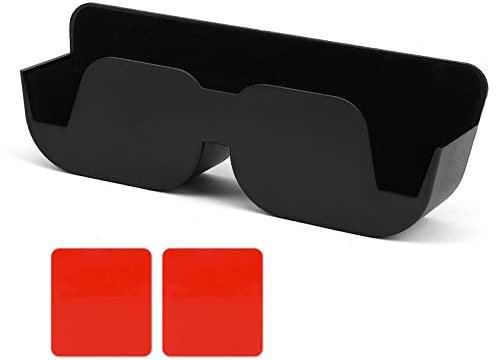 melebellot Brillenhalter für Auto, Selbstklebend Auto Brillenablage, Sonnenbrille Brillenetui Brillenbox, Aufbewahrungsbox Interieur Zubehör für Auto SUV RV LKW(Schwarz)
