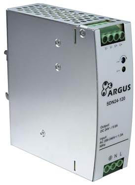 Inter-Tech Argus Hutschienennetzteil SDN24-120 – 24 V / 120 W im Industrie-Metallgehäuse