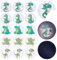 CRASPIRE 25Pcs Potty Training Seat Magic Sticker Dinosaur Animal Potty Targets Toilet Color Changing Self-Adhesion Sticker Round PVC Reusable for Kid Baby Pee Training