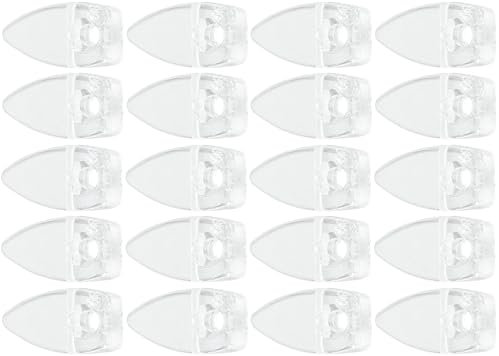 cyclingcolors 20x Spiegel Halterung Spiegelhalter Ovale Form Kunststoff glasklar Klemmbefestigung Spiegelclip Möbel Haken Transparent