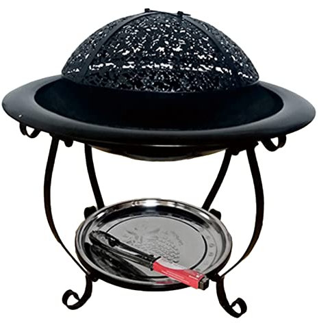 Brasero pour charbons/bûches/bois – Poêle de fête intérieur/extérieur pour jardin, terrasse, terrasse et chauffage de la pièce