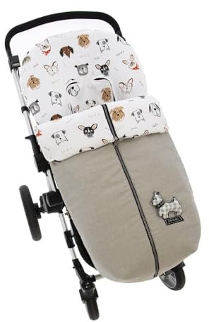 Saco Silla de Paseo Universal Rosy Fuentes- Saco Carrito Bebé - Funda de silla de paseo - Equipado para ser Ajustado perfectamente -Gris