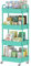 Sywhitta 4-tier Storage Rack on Wheels, Rolling Storage Rack, Kitchen Storage Utility Cart for Bedroom, Bathroom, Office, Laundry & Dressers Green