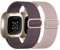 Zythtic 2 Stück Geflochtene Armband Kompatibel Mit Fitbit Versa 4/Versa 3/Sense/Sense 2 für Damen Und Herren, Elastische Nylon Ersatzbänder, Farbe B