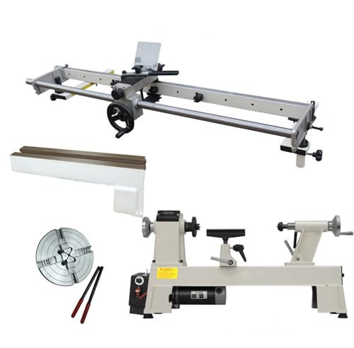 900W Multifunctional Woodworking Small CNC Automatic Lathe, Mini Wood Turning Machine, with Profiling Frame and Extended Guide Rail, for Batch Processing of Cylindrical Items