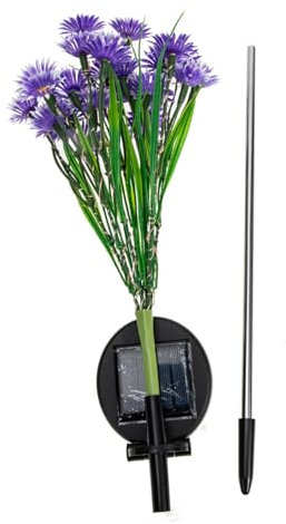 BESPORTBLE Luce Solare Da Prato A Led Da Giardino Con Design A Crisantemo Montaggio Su Palo Per Una Facile Installazione in Giardino Cortile Casa