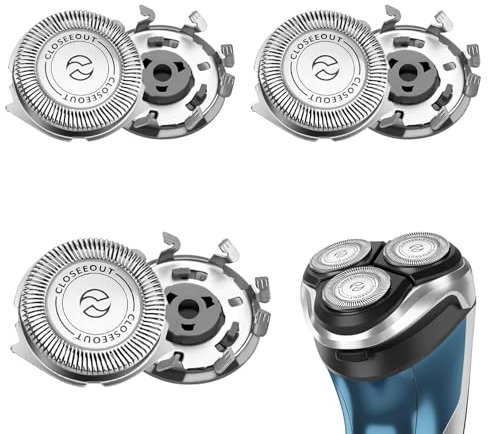 Têtes de Rechange SH30/50/52 pour Philips Rasoir Électrique, Lame Tête de Rechange Compatible avec Séries 1000 2000 3000 5000 Modèle AT8xx/AT7xx/PT8xx/PT7xx, 3 unités (SH30/50)